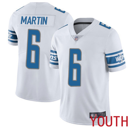 Detroit Lions Limited White Youth Sam Martin Road Jersey NFL Football 6 Vapor Untouchable